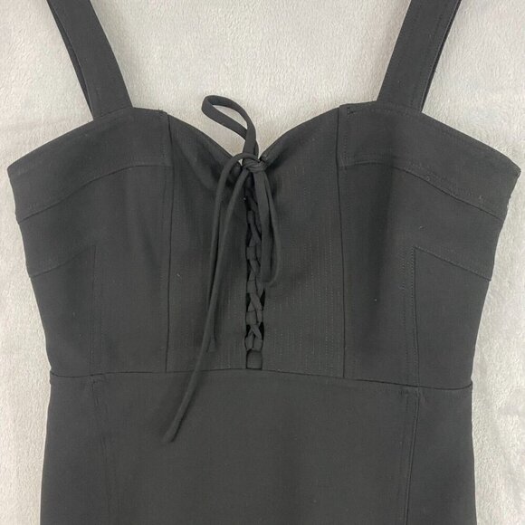 Diane von Furstenberg Sweetheart Scottland Mini Dress Women's 4 Black Sleeveless - Picture 12 of 16